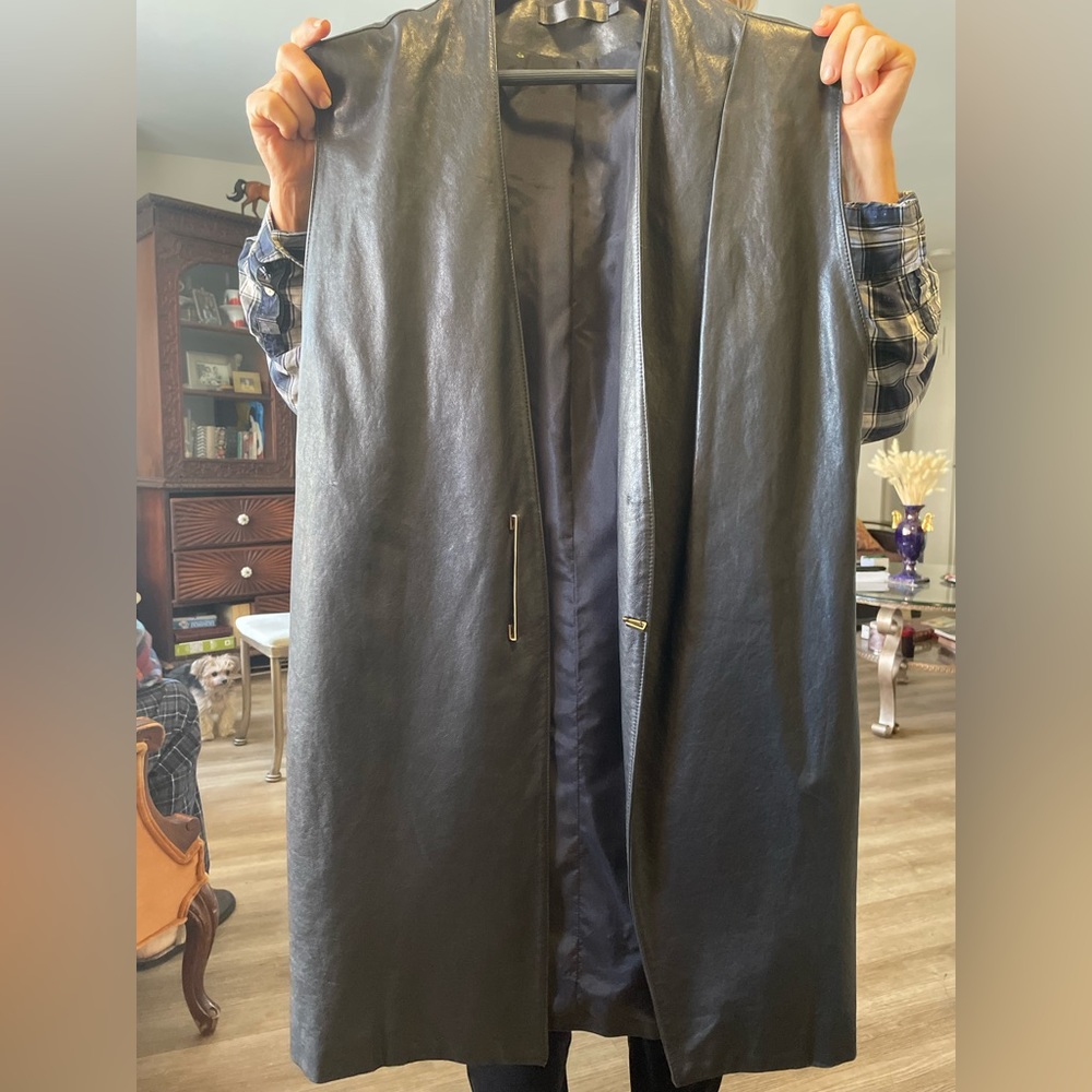 Sally LaPointe Leather Fashion Vest